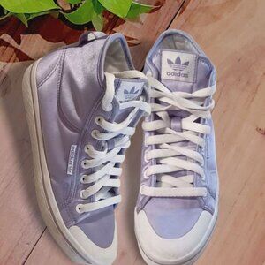 ADIDAS Europe- Limited Edition Light Purple / Lavender Satin Hi-Top Snea…
